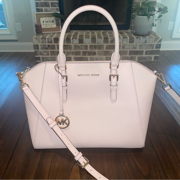 Michael Kors Satchel Crossbody Medium Soft Pink Like New! - Picture 3 of 16